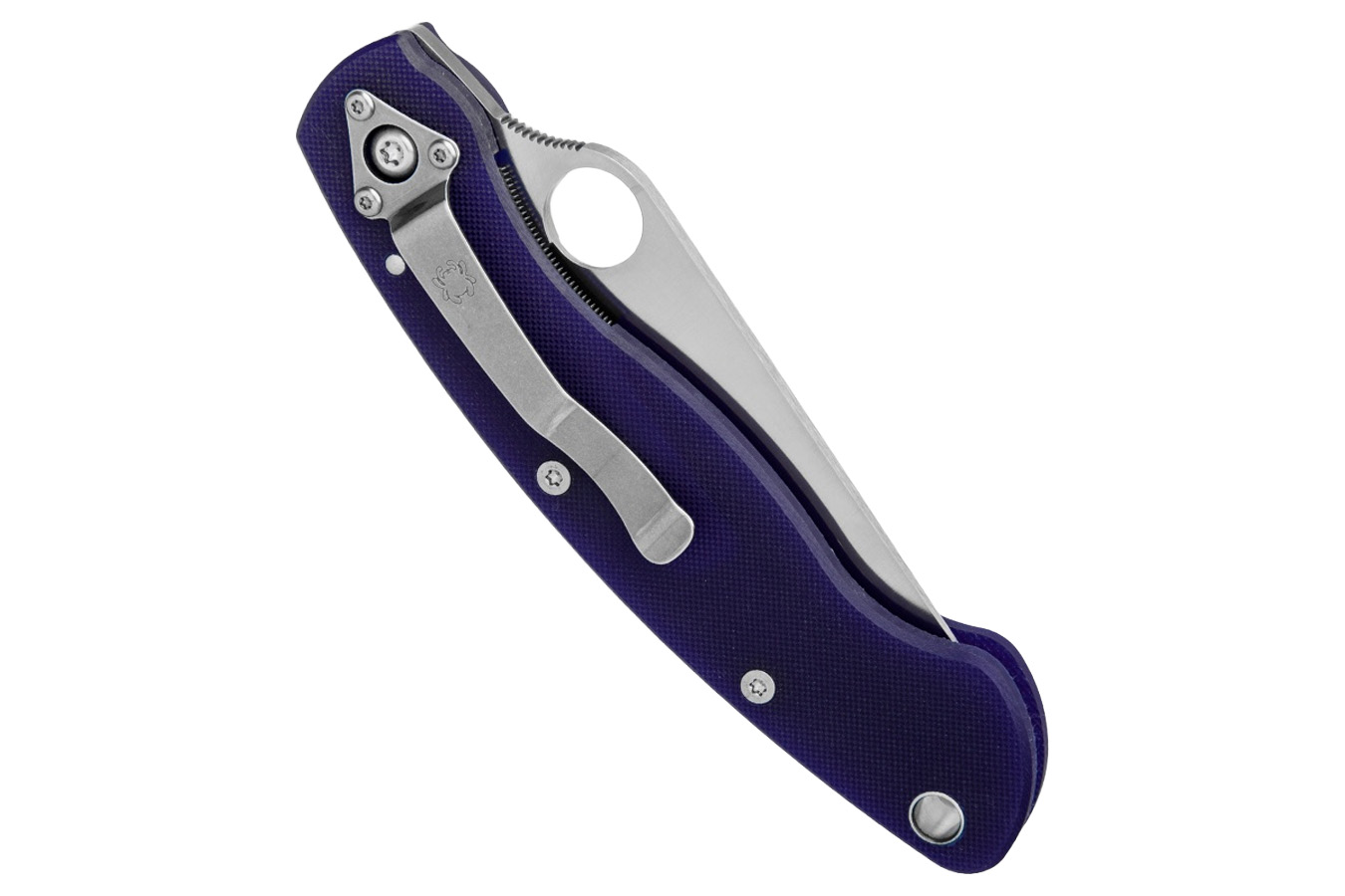 SPYDERCO Military Folding Pocket Knife - Dark Blue