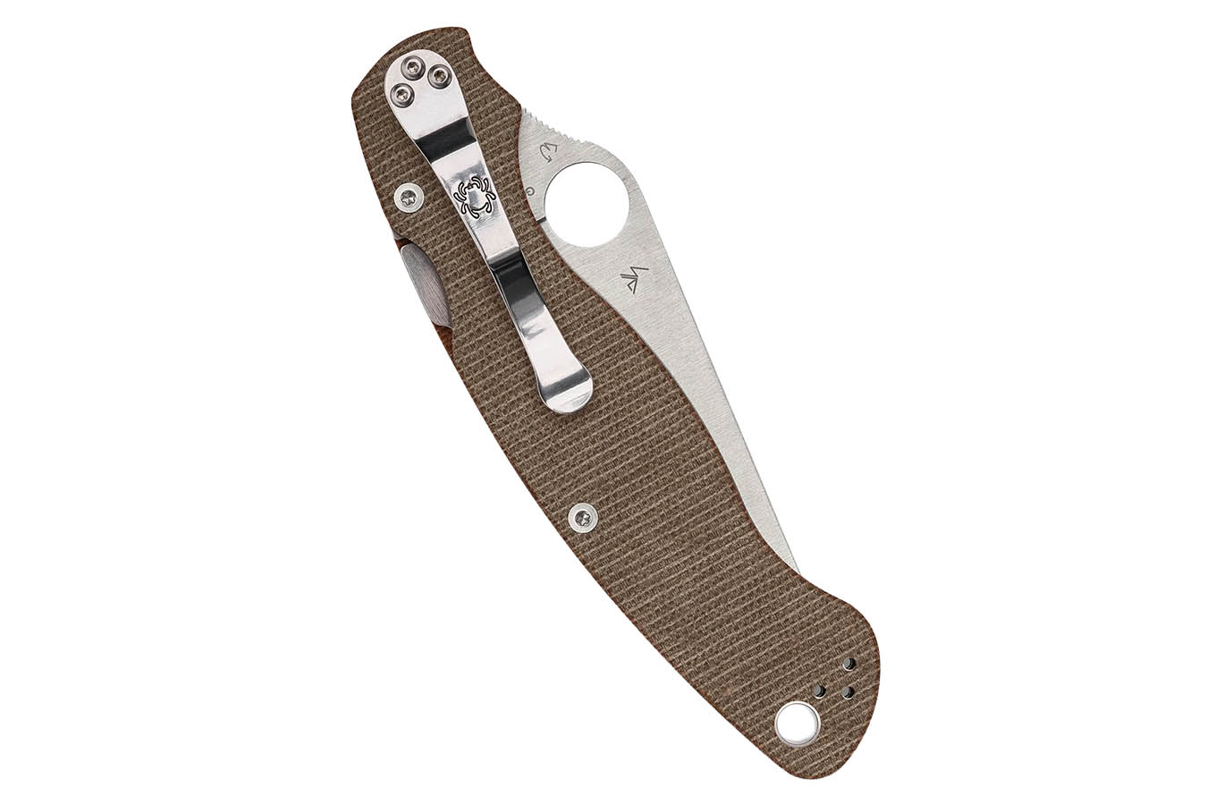 Spyderco Military 2 Brown Canvas Micarta CPM CRU-WEAR Folding Knife