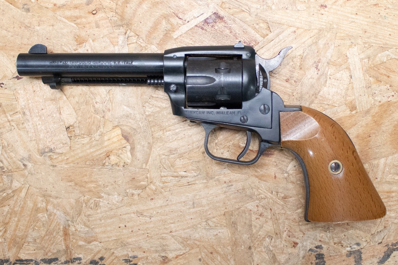 TANFOGLIO TA-76 22LR Single-Action Police Trade-In Revolver with Wood Grips