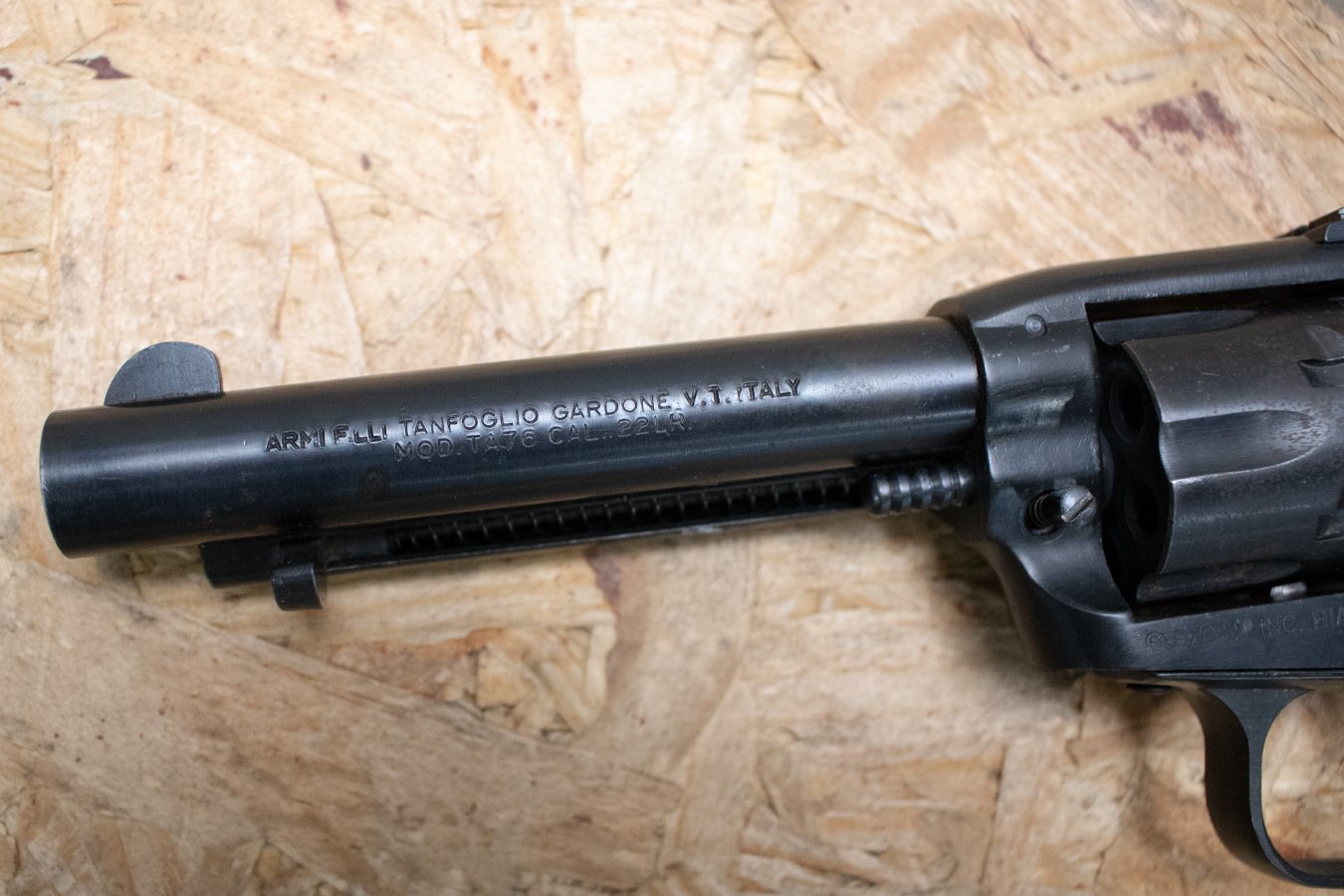 TANFOGLIO TA-76 22LR Single-Action Police Trade-In Revolver with Wood Grips