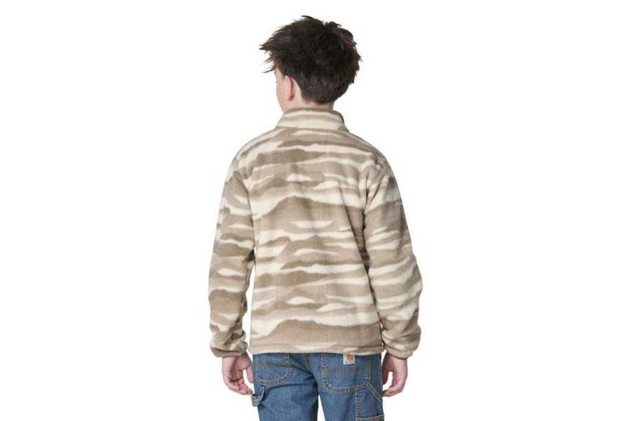 Carhartt Kids Little Boys Fleece Half-Zip Printed Camo Sweatshirt, Sand Camo Microfleece Pullover