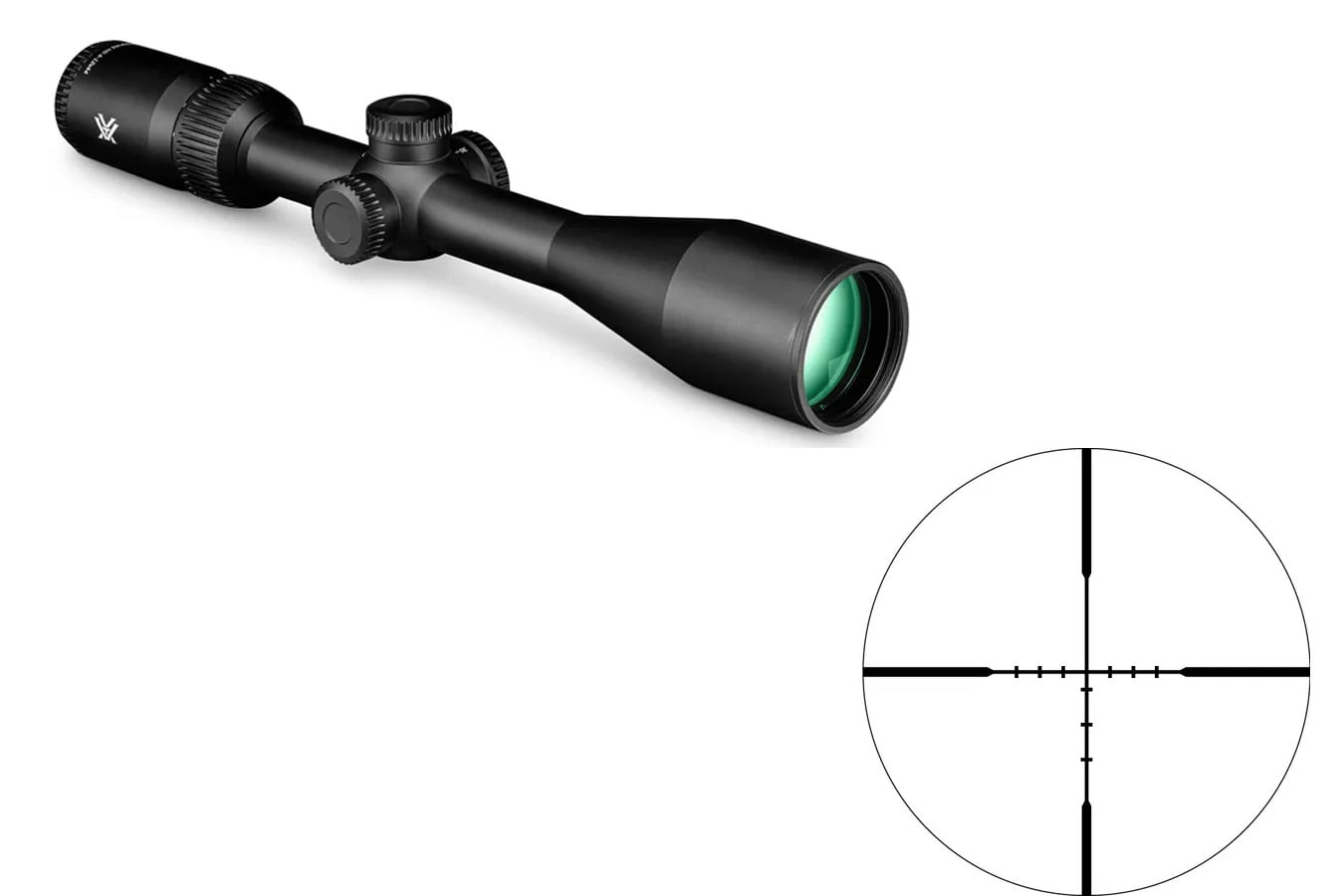 Vortex Crossfire HD 4 12x44 Dead Hold BDC MOA Reticle with 1 Inch Tube