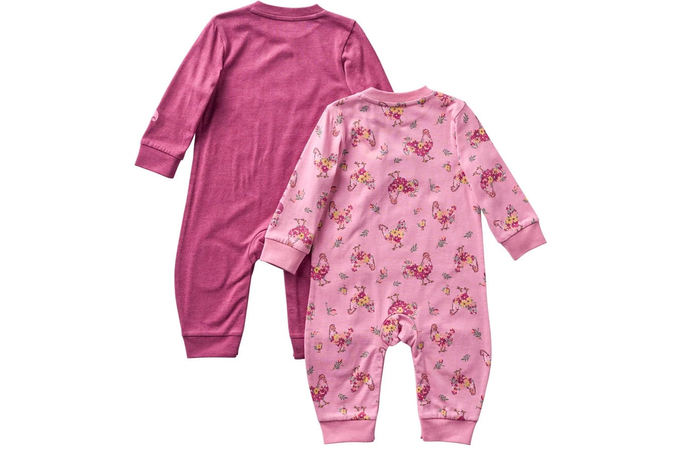 Carhartt Kids Girls' Long-Sleeve 2-Piece Coverall Set, Violet Quartz Heather
