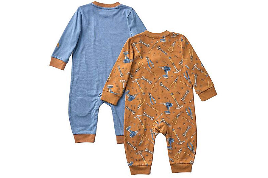 Carhartt Kids Infant 2-Piece Long Sleeve Tool Coveralls Set, Carhartt Brown