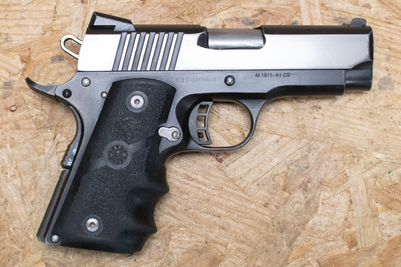 CITADEL M1911-A1CS 45ACP Compact Police Trade-In Pistol with Hogue Grips (Magazine Not Included)