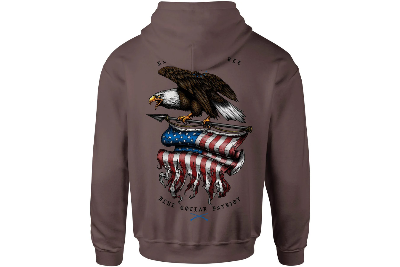 Howitzer Blue Collar Eagle Pullover Hoodie - Puce