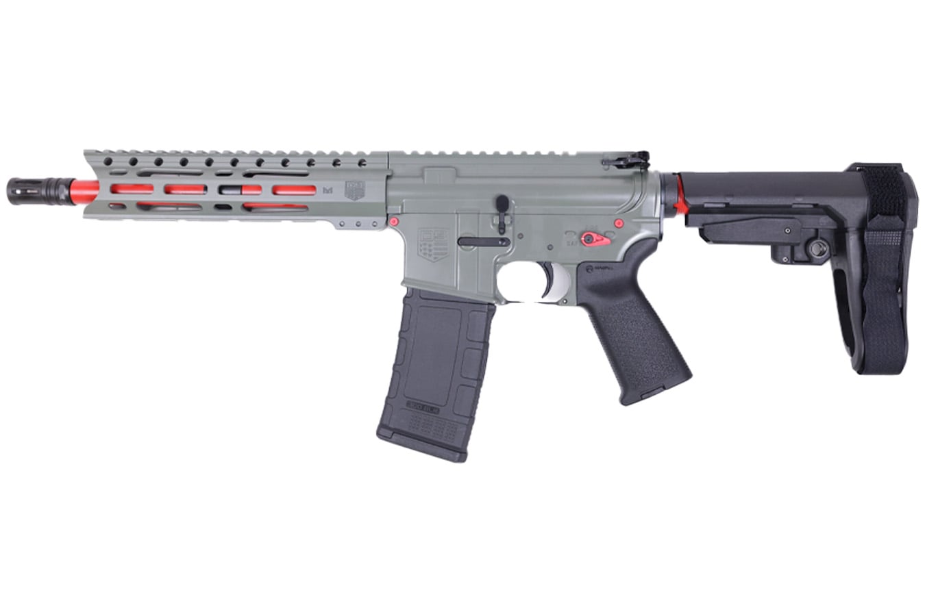 Diamondback DB-15 300 Blackout Semi-Auto Pistol with Jungle Green and Red Accents