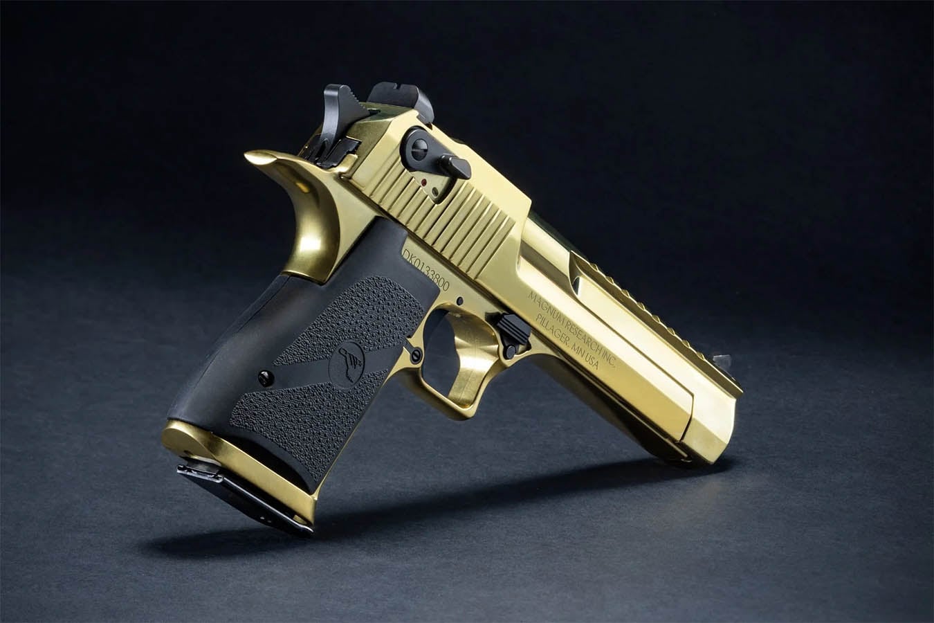 Magnum Research Desert Eagle Mark XIX 50 AE Semi-Auto Pistol with Titanium Gold Finish Blemished