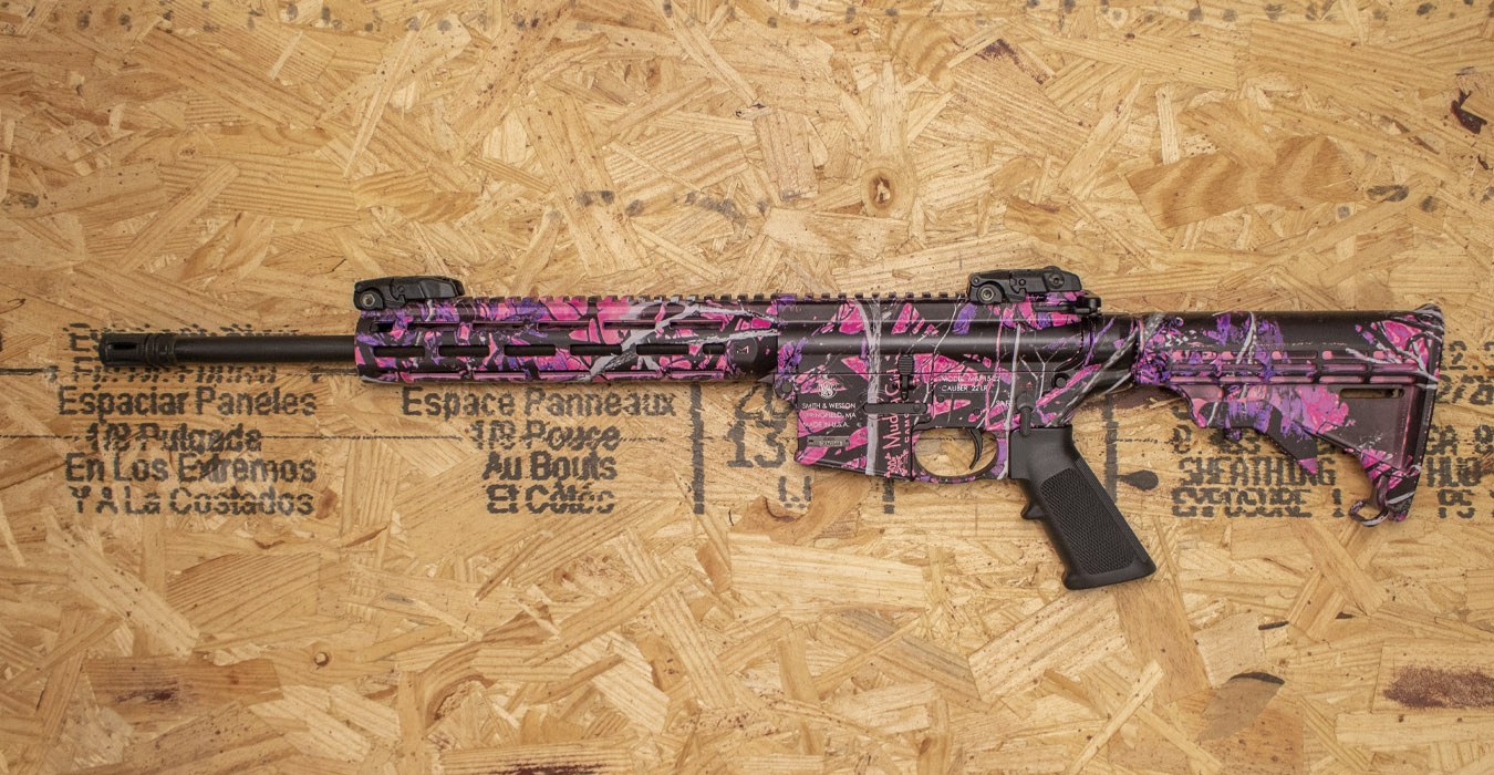SMITH AND WESSON M&P15-22 22LR Police Trade-in Rimfire Rifle with Muddy Girl Camo Finish (Mag Not Included)