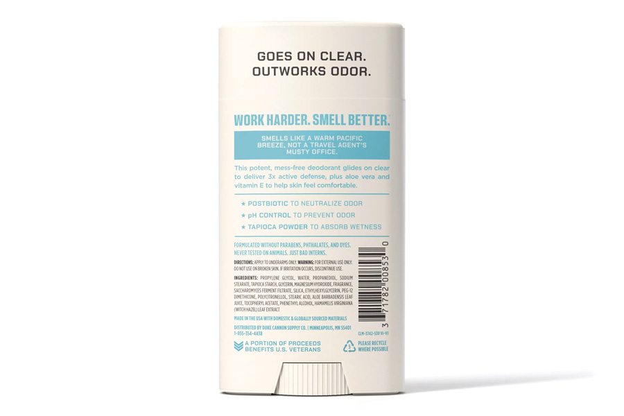 Duke Cannon Air Defense Active Aluminum Free Deodorant 