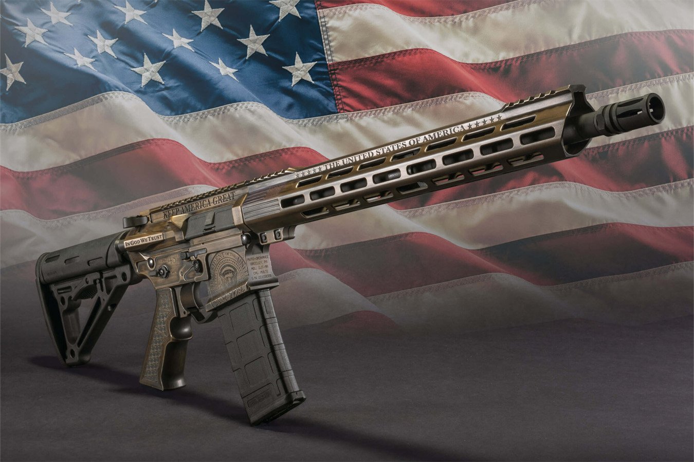 AUTO ORDNANCE Commander in Chief 5.56 NATO Custom Donald Trump Keep America Great AR-15 Rifle