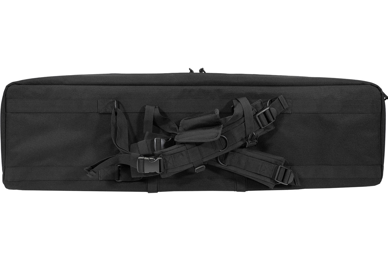 GPS Double Rifle Case with 2 Padded Pistol Sleeves& Lockable Zippers