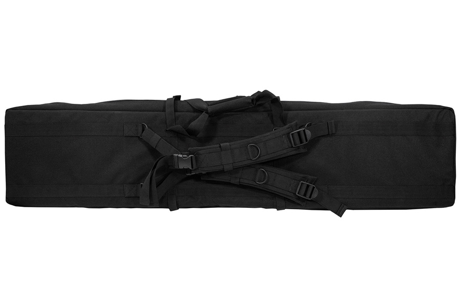 GPS Double Rifle Case with 2 Padded Pistol Sleeves & Lockable Zippers
