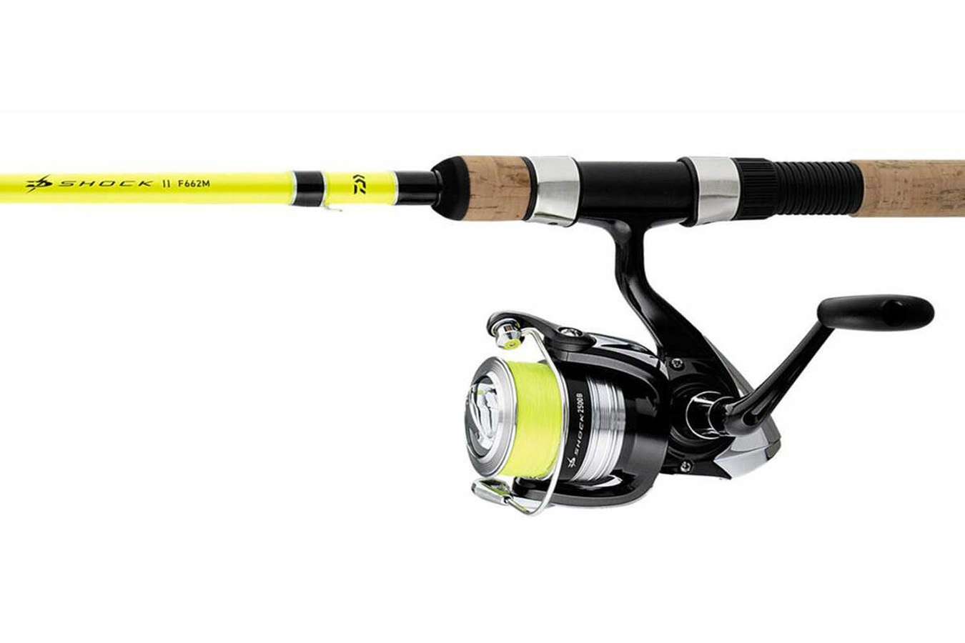 Daiwa D Shock II with Braided Line Spinning Rod and Reel Combo