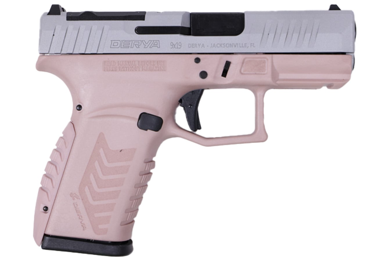 DERYA FIREARMS DY9Z Optic-Ready 9mm Semi-Auto Pistol with Pink/Silver Two-Tone Finish