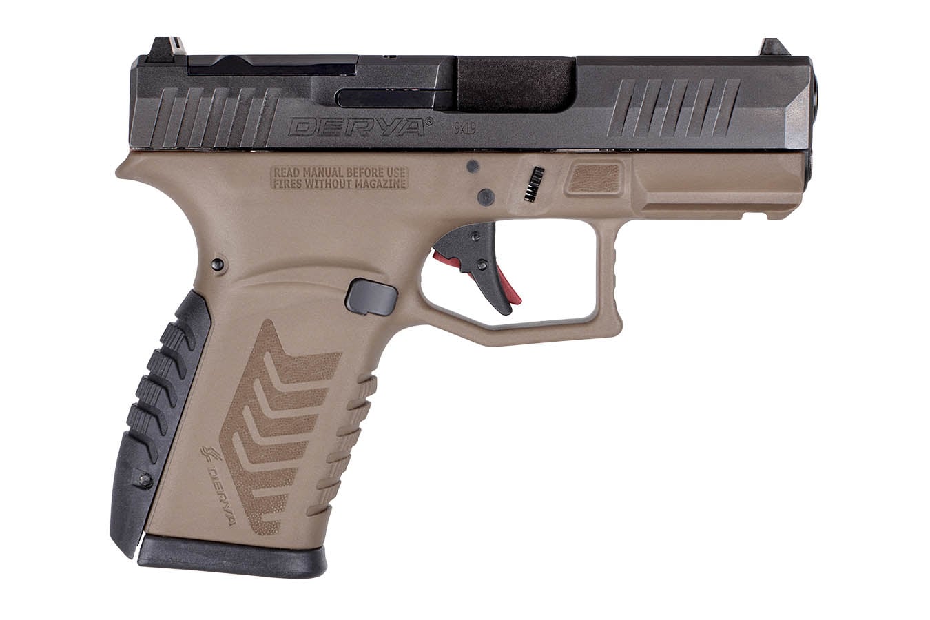 DERYA FIREARMS DY9Z 9mm Semi-Auto Pistol w/ Microcompact FDE Frame
