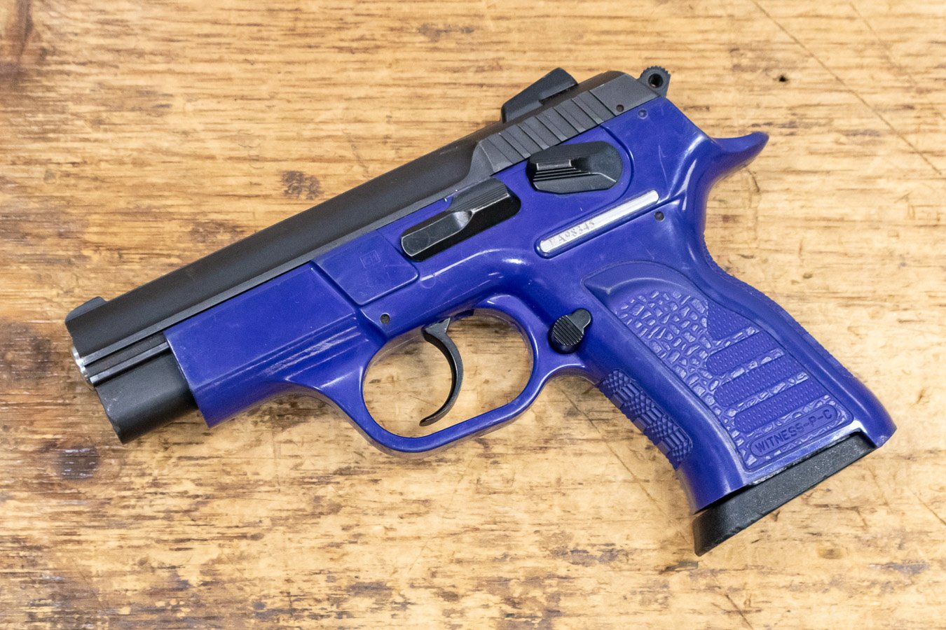 TANFOGLIO Witness-P Compact 9mm Police Trade-in Pistol with Blue Frame
