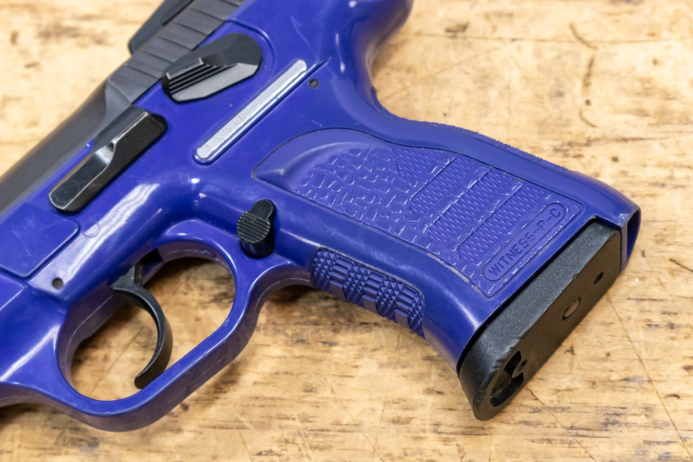TANFOGLIO Witness-P Compact 9mm Police Trade-in Pistol with Blue Frame