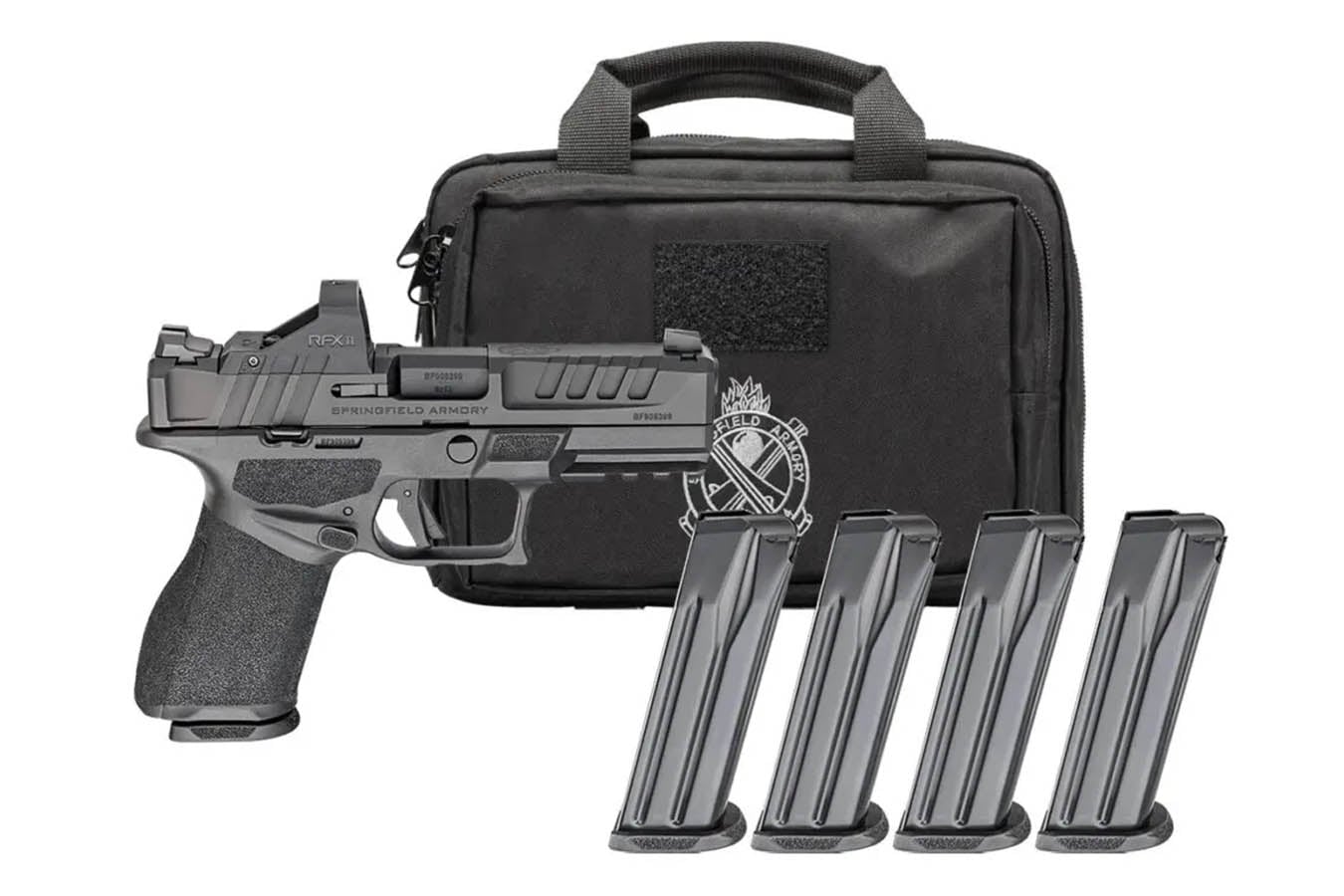 SPRINGFIELD Echelon 4.0C 9mm Gear Pac with RFX-11 Green Dot, 4 Mags and Pistol Bag