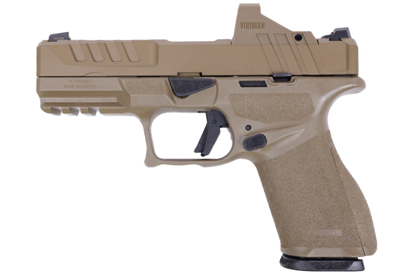 SPRINGFIELD Echelon 4.0C 9mm FDE Gear Pac with Viridian RFX-11 Green Dot, 4 Mags and Pistol Bag