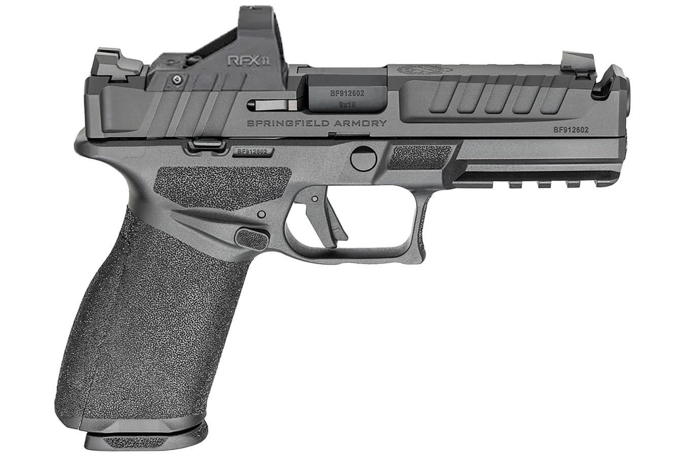 Springfield Echelon 4.5F Comp 9mm Gear Pac with Viridian RFX-11 Green Dot, Four Mags and Pistol Bag