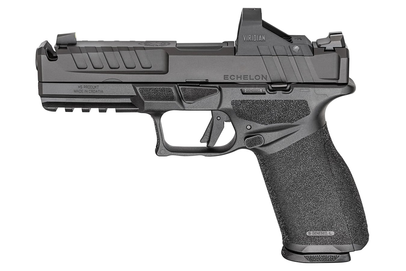 Springfield Echelon 4.5F Comp 9mm Gear Pac with Viridian RFX-11 Green Dot, Four Mags and Pistol Bag