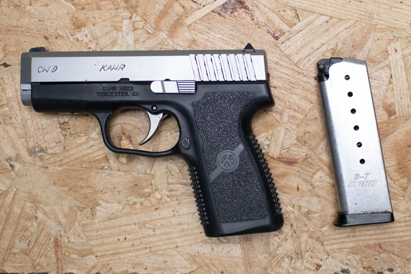 KAHR ARMS CW9 9mm Police Trade-In Pistol with Stainless Steel Slide