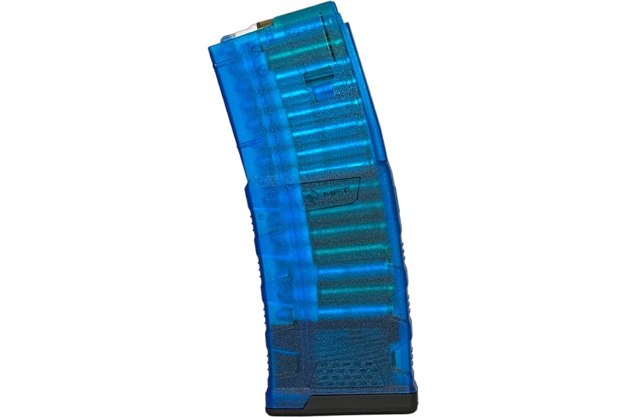 MISSION FIRST TACTICAL EXD AR/M4 5.56mm 30-Round Extreme Duty Translucent Blue Magazine