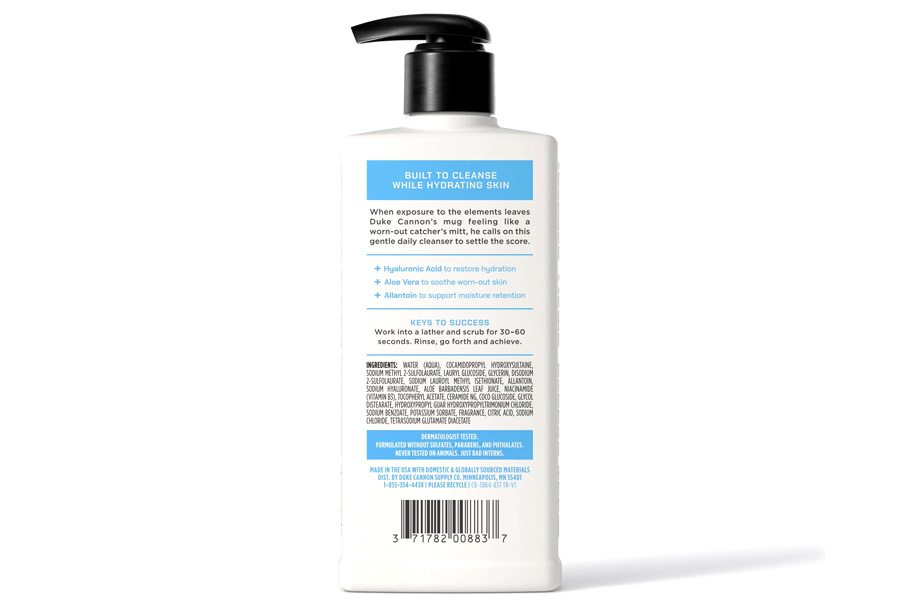 DUKE CANNON Daily Hydrating Face Wash