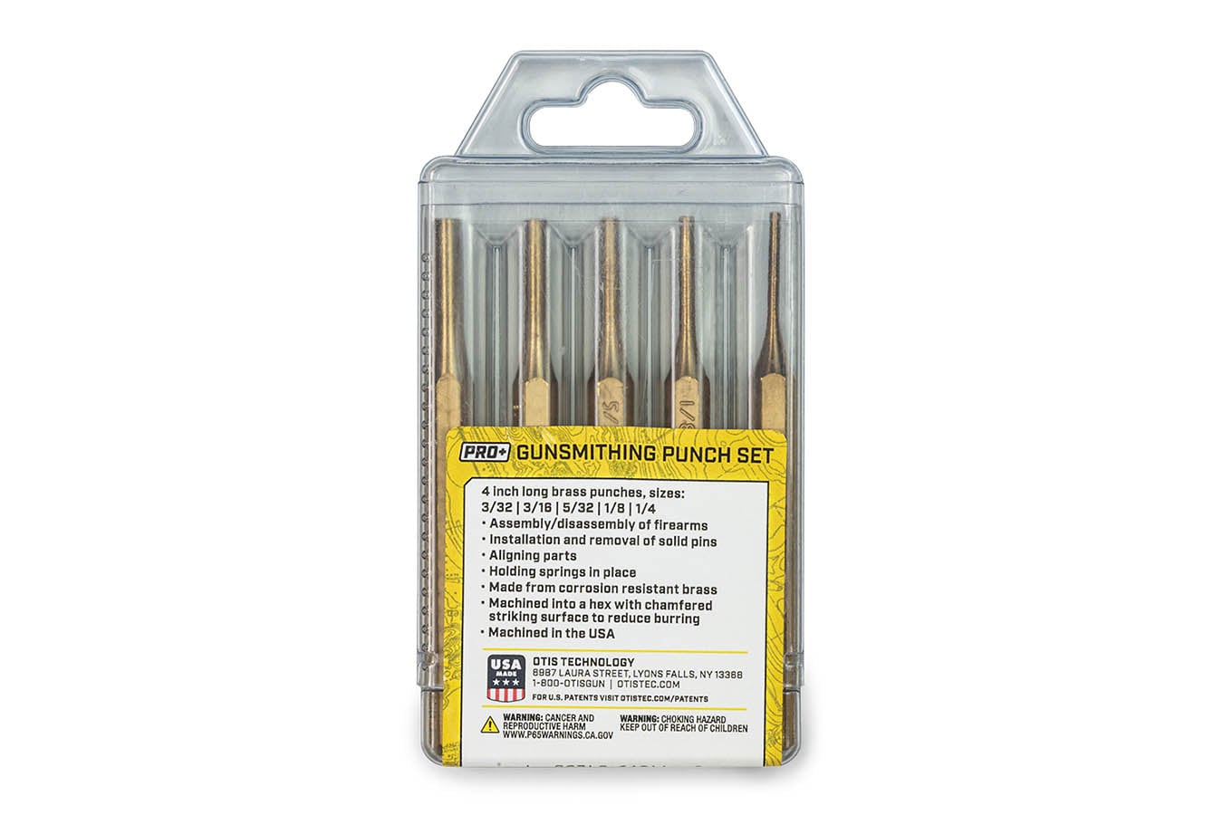 Otis Tech PRO Plus 5-Piece Brass Punch Set