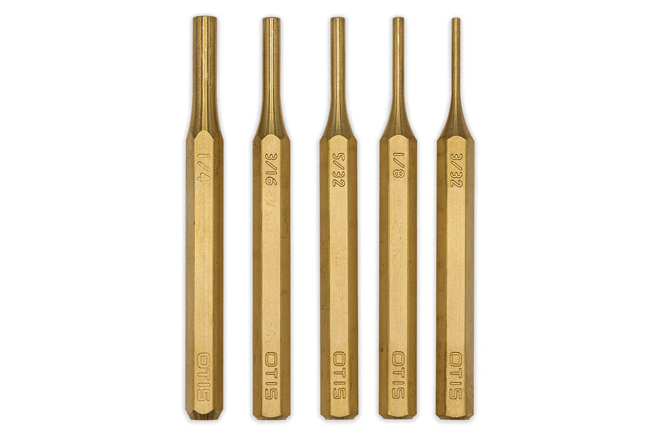 Otis Tech PRO Plus 5-Piece Brass Punch Set