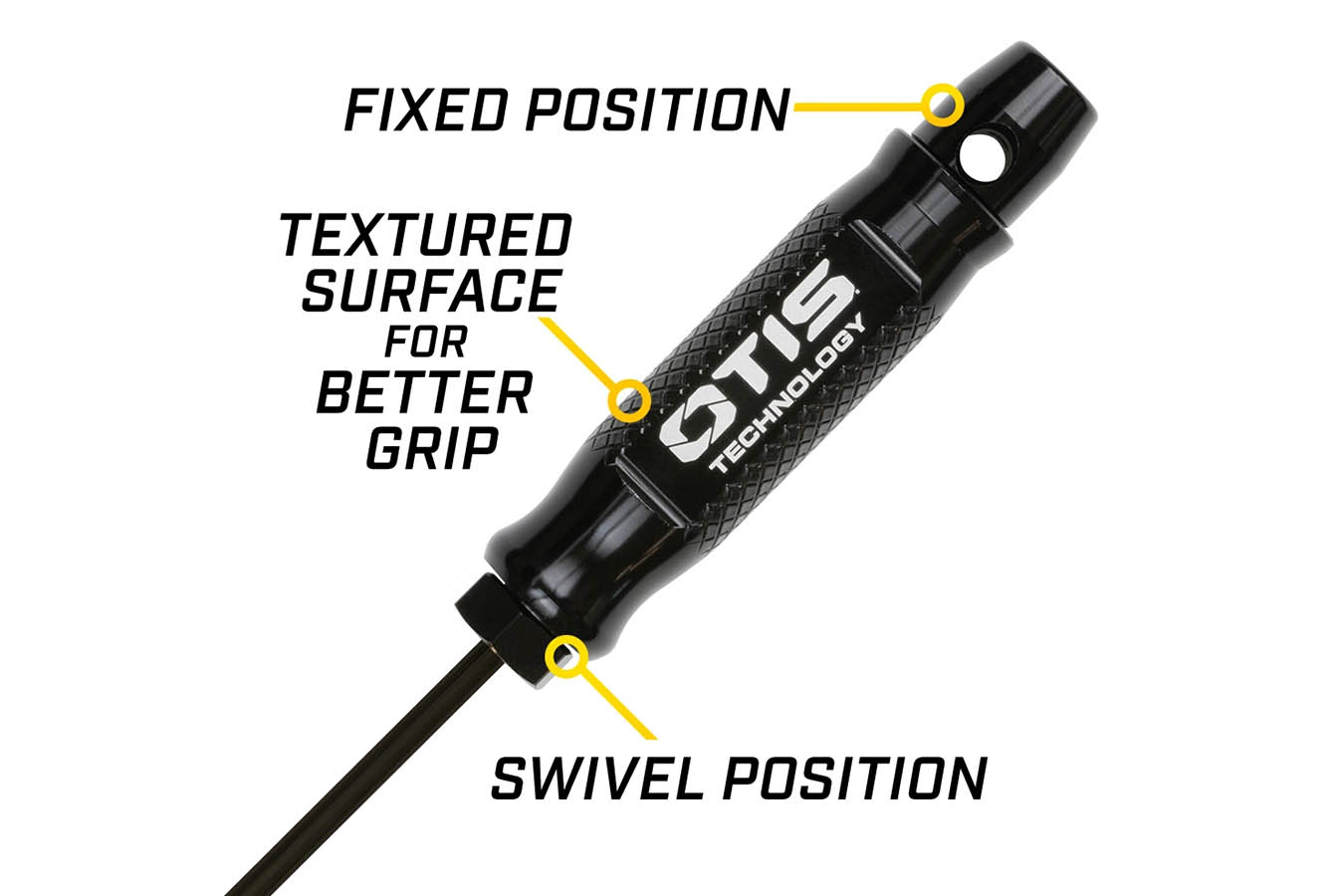 Otis Tech Gun Cleaning Rod 1-Piece Coated Stainless Steel with Rotating/Fixed Handle 36 Inch