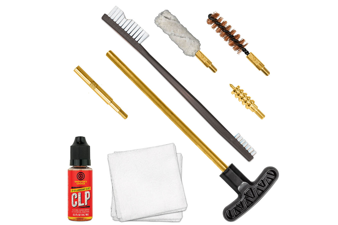 Otis Tech 9mm / .38 / .357 cal Pistol Cleaning Kit with Brass Rod