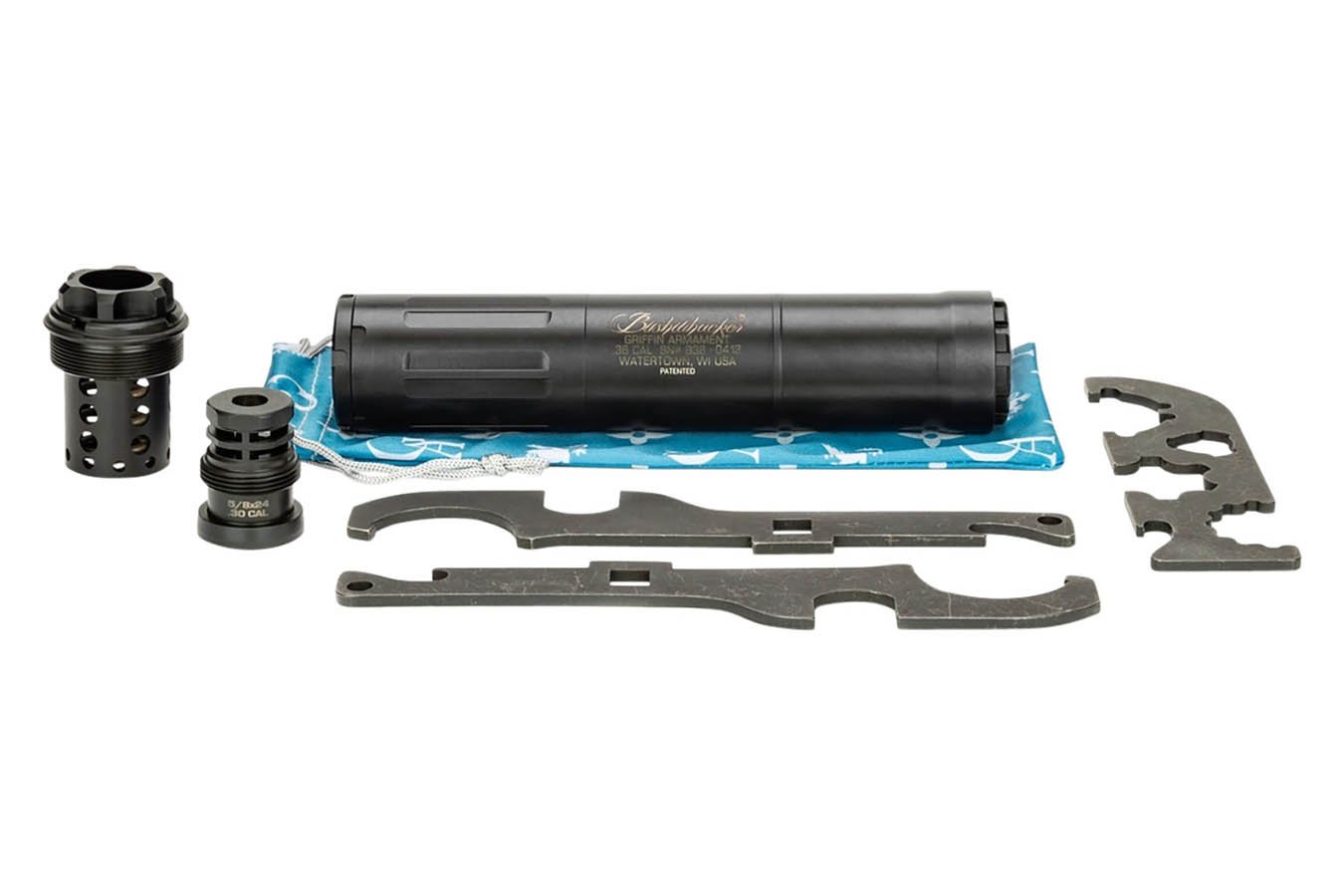 Griffin Armament Bushwacker 36 Multi Caliber Modular Suppressor with Plan A and Booster