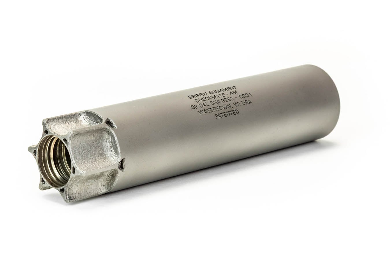 GRIFFIN ARMAMENT CHECKMATE-AM32 32 Caliber Suppressor with EZ-LOK Mounting System