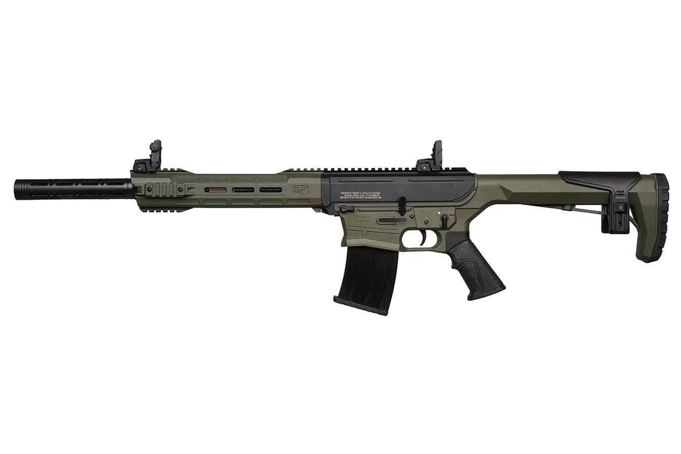 Gforce Arms GF25 12-Gauge Semi-Auto Shotgun with OD Green Stock