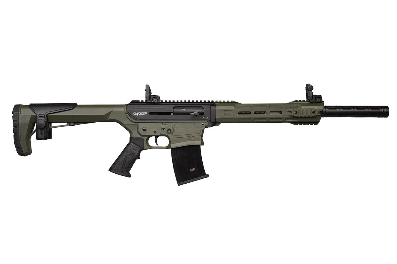Gforce Arms GF25 12-Gauge Semi-Auto Shotgun with OD Green Stock