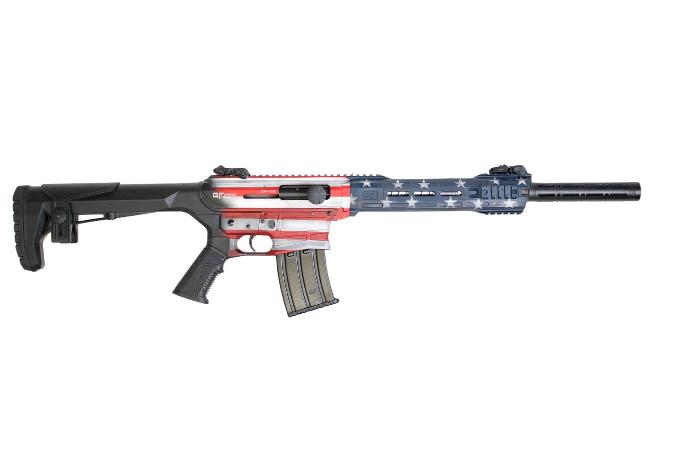 Gforce Arms GF25 12 Gauge AR-12 Shotgun with American Flag Finish