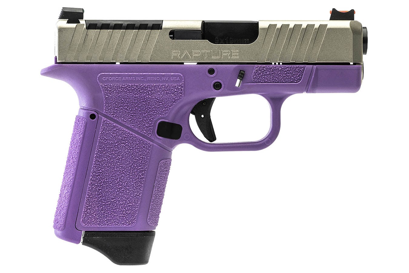 GFORCE ARMS GF9 Rapture 9mm Semi-Auto Optic Ready Pistol with Nickel Slide