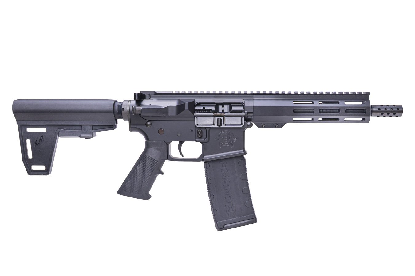 GREAT LAKES FIREARMS GL-15 .223 Wylde AR-Pistol with Brace and Black Cerakote Finish