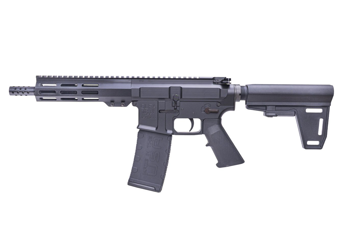 GREAT LAKES FIREARMS GL-15 .223 Wylde AR-Pistol with Brace and Black Cerakote Finish