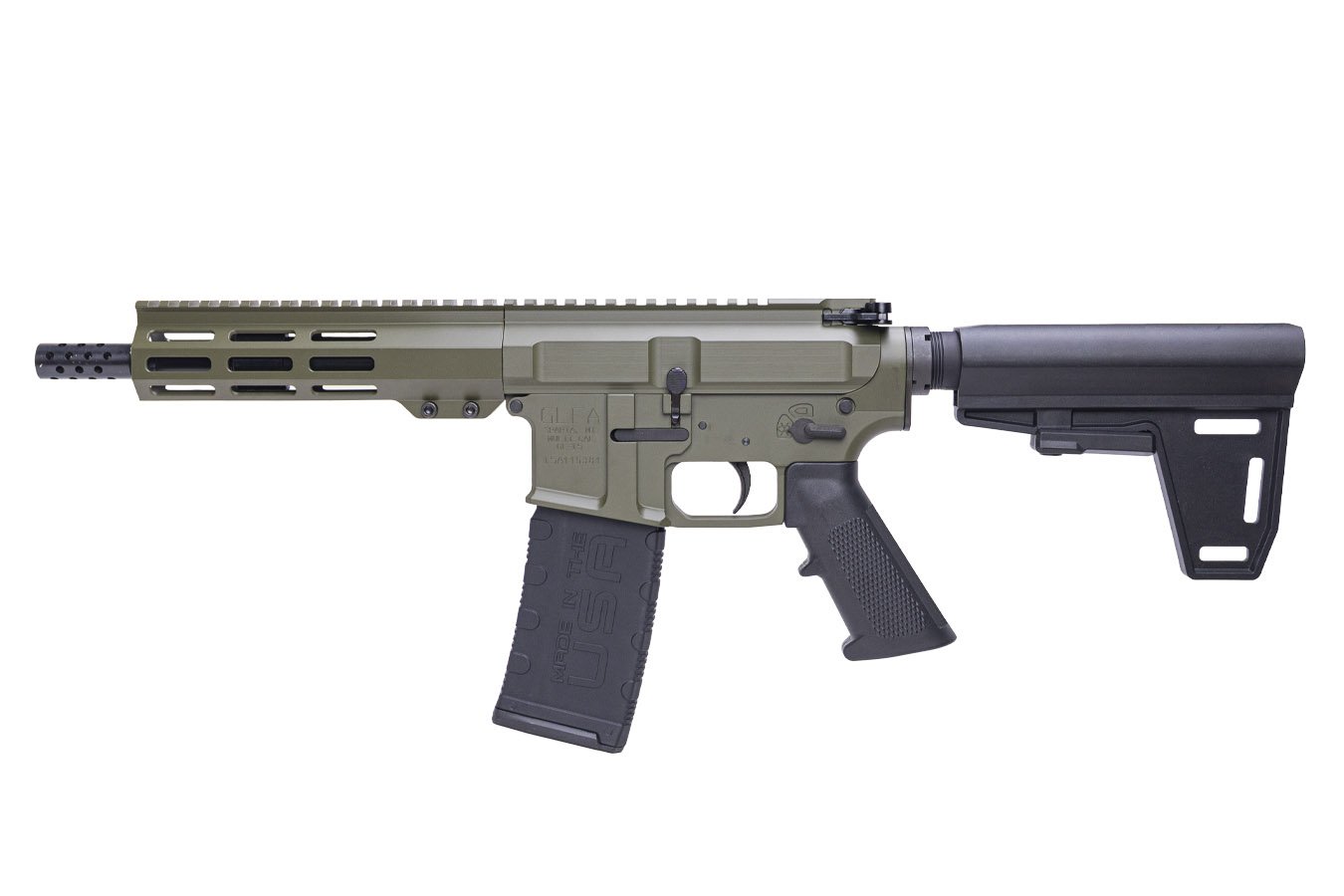 GREAT LAKES FIREARMS GL-15 .223 Wylde AR-Pistol with Brace and ODG Cerakote Finish