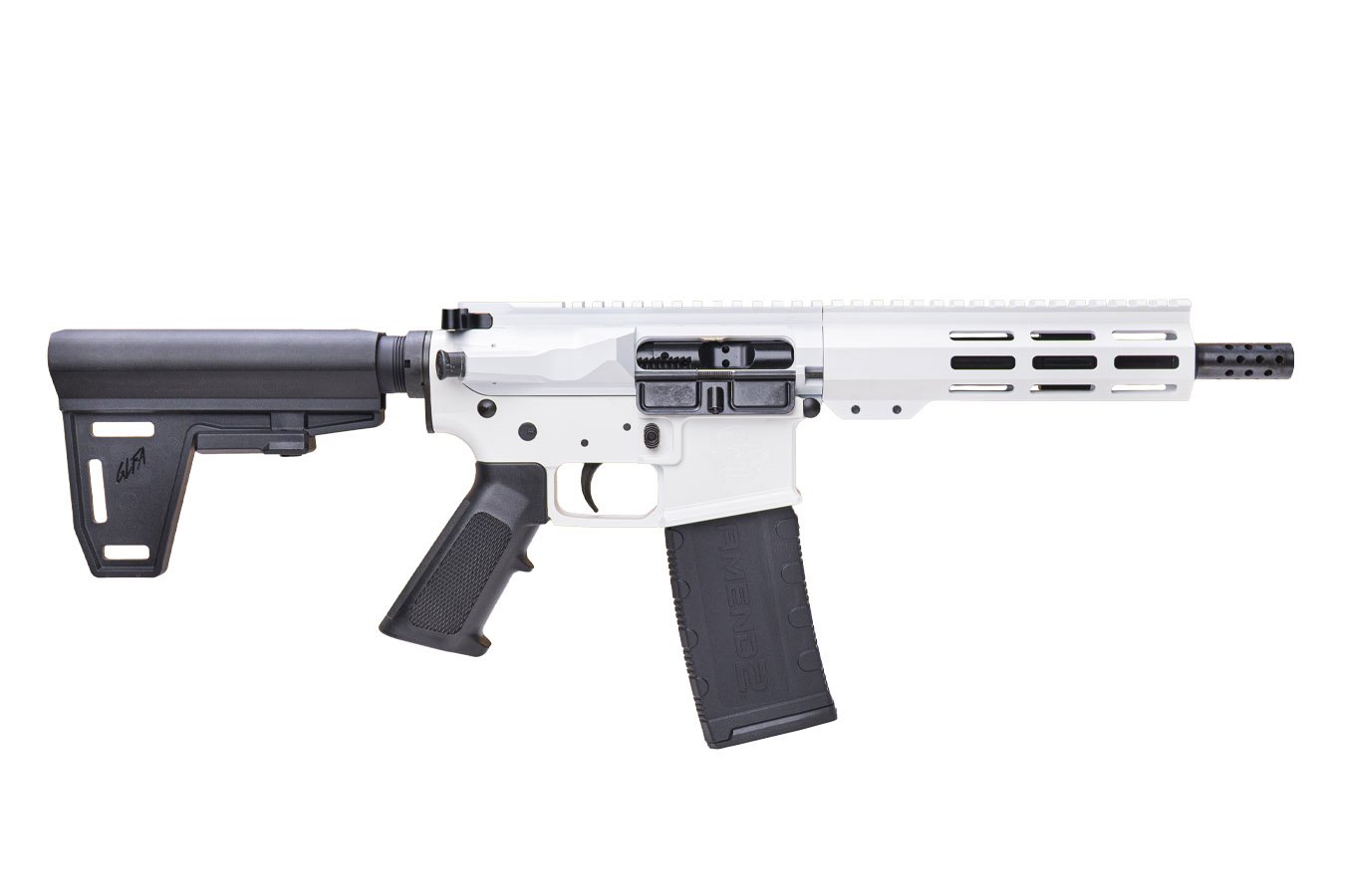 Great Lakes Firearms GL-15 .223 Wylde AR-Pistol with White Cerakote Finish and Brace