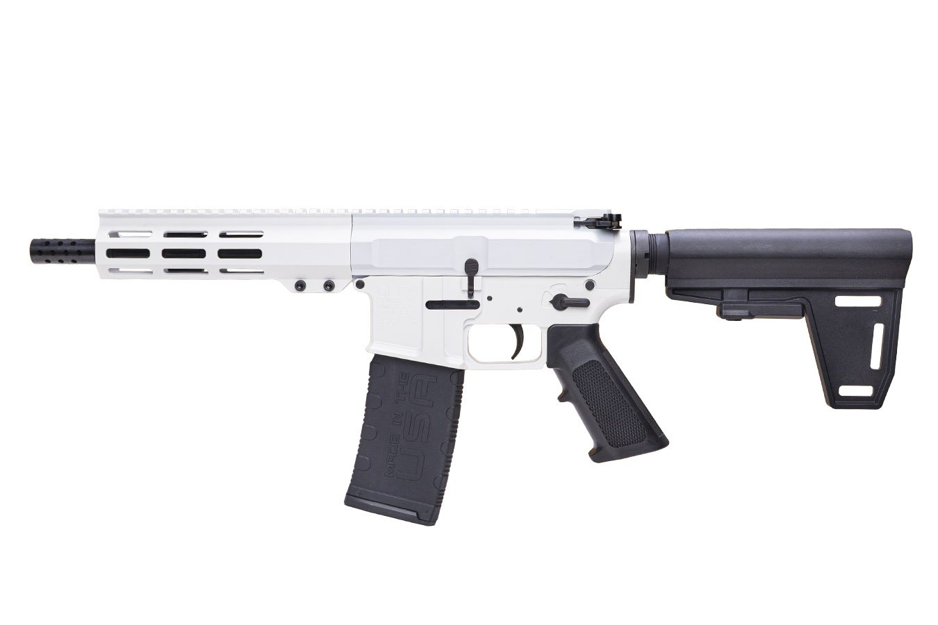 Great Lakes Firearms GL-15 .223 Wylde AR-Pistol with White Cerakote Finish and Brace