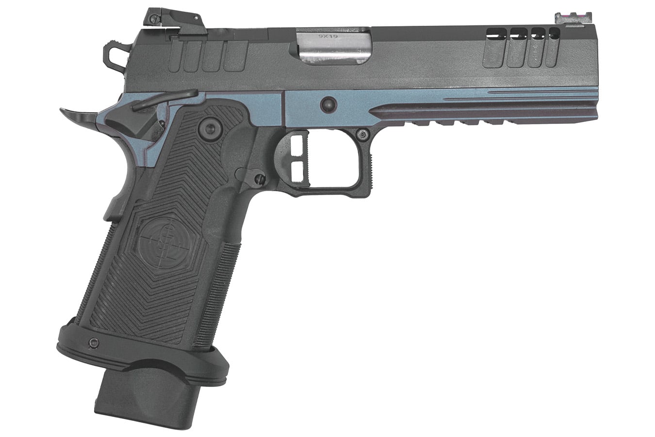 GREAT LAKES FIREARMS 1911 DS Synergy 9 mm Semi-Auto Pistol with Blue Titanium Frame