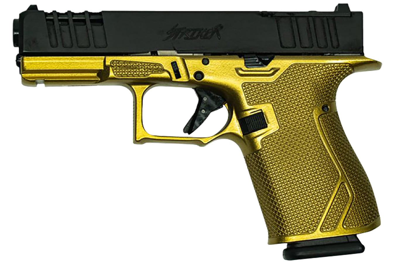 GREAT LAKES FIREARMS Striker 9mm Luger Semi-Auto Pistol with Galaxy Gold Cerakote Frame Finish