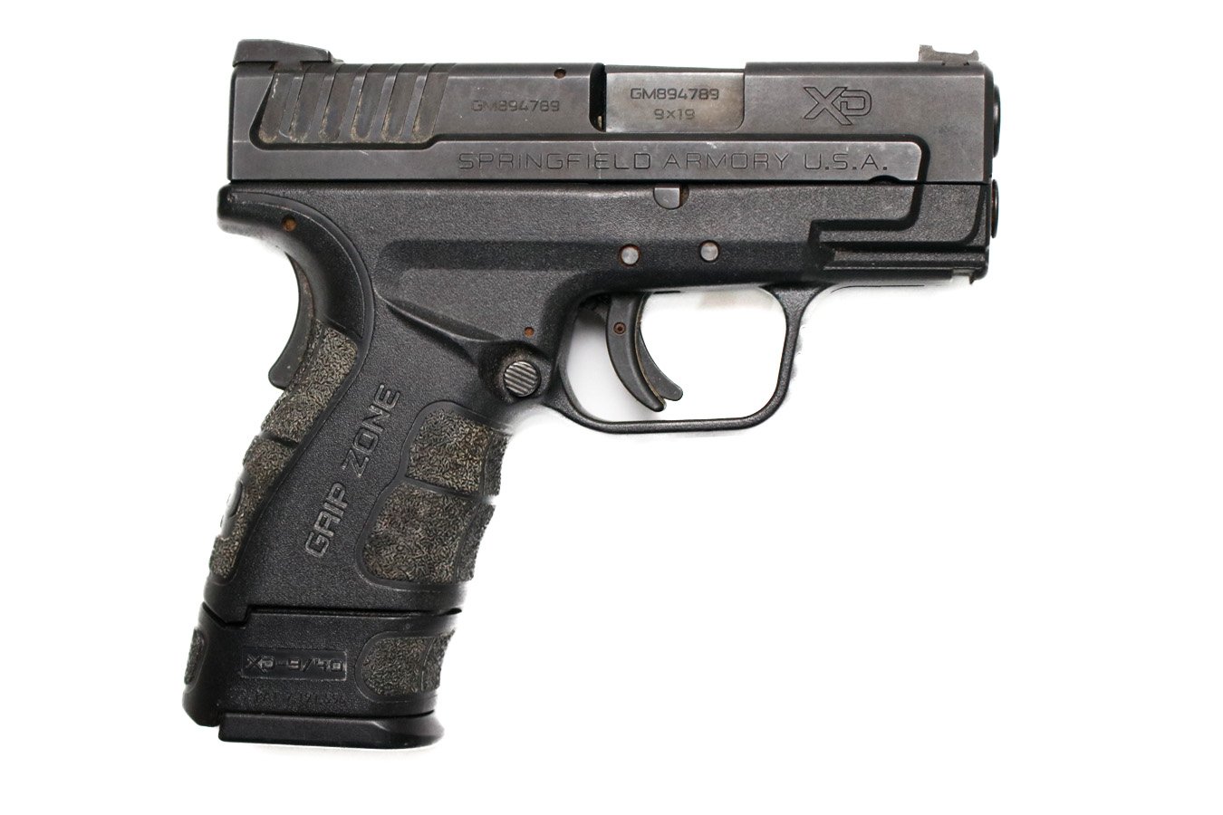 SPRINGFIELD XD-9 MOD.2 Sub-Compact 9mm Police Trade-In Pistol with GRIP ZONE