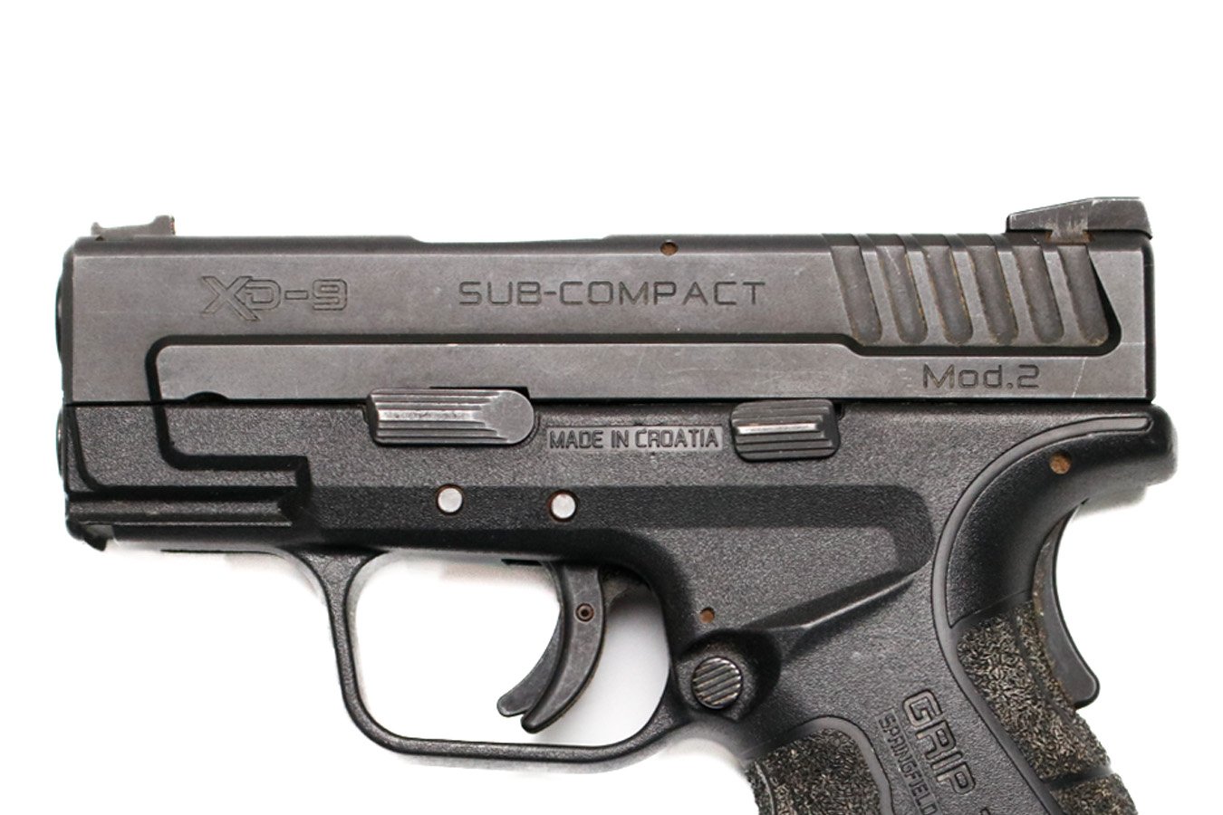 SPRINGFIELD XD-9 MOD.2 Sub-Compact 9mm Police Trade-In Pistol with GRIP ZONE