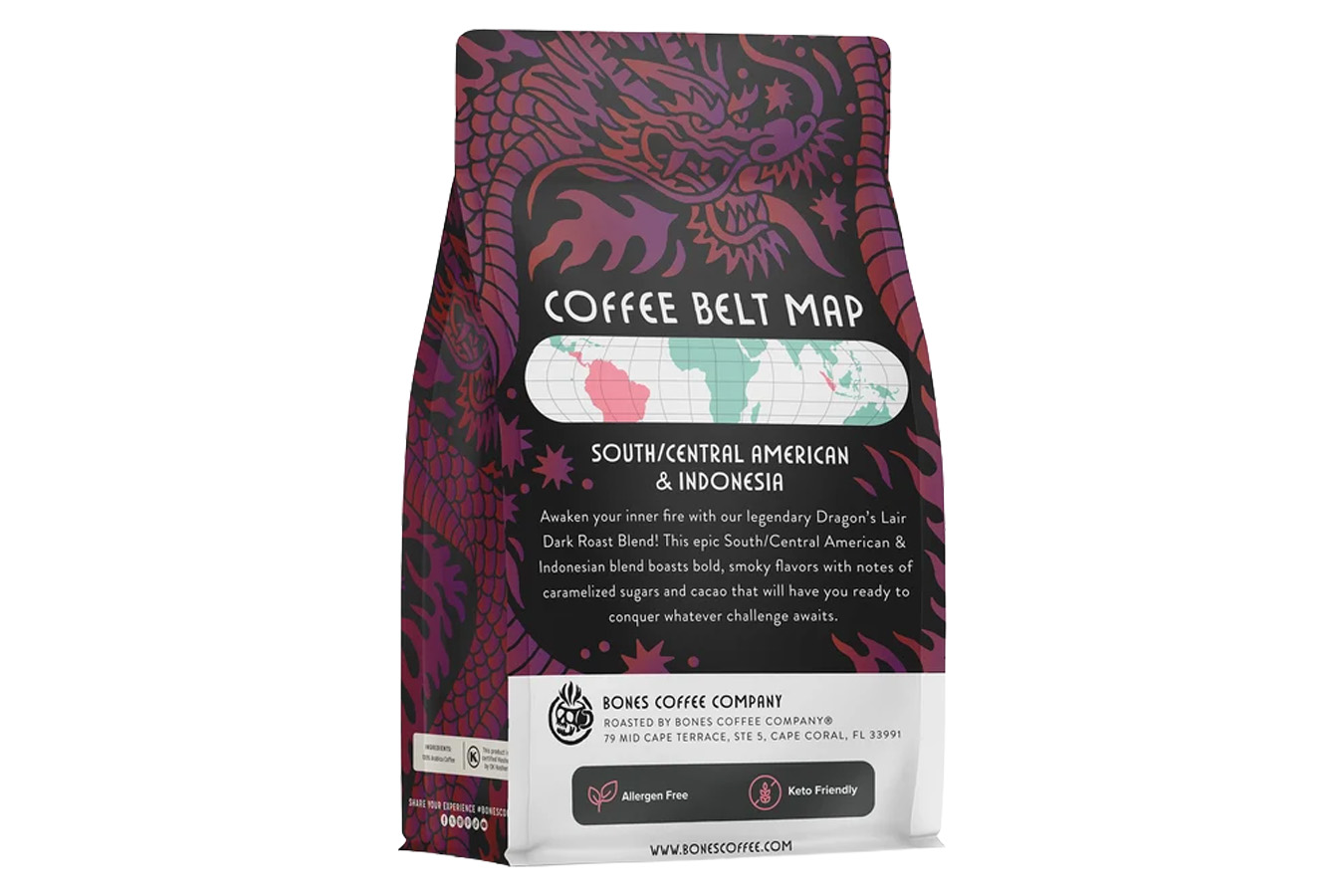 Bones Coffee Dragon's Lair Classic Ground Coffee - 12 oz