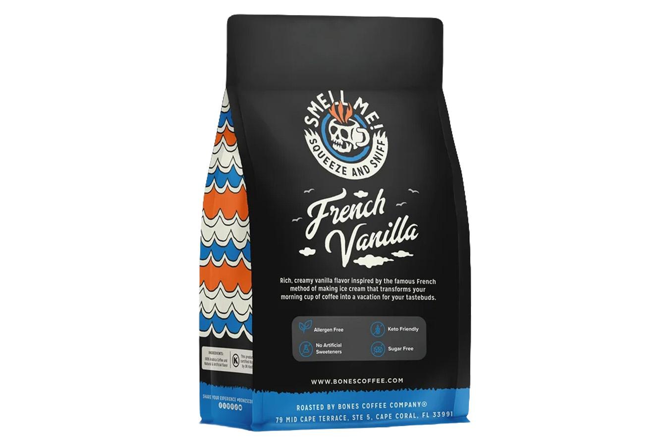 Bones Coffee French Vanilla Flavored Ground Coffee - 12 oz